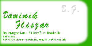 dominik fliszar business card